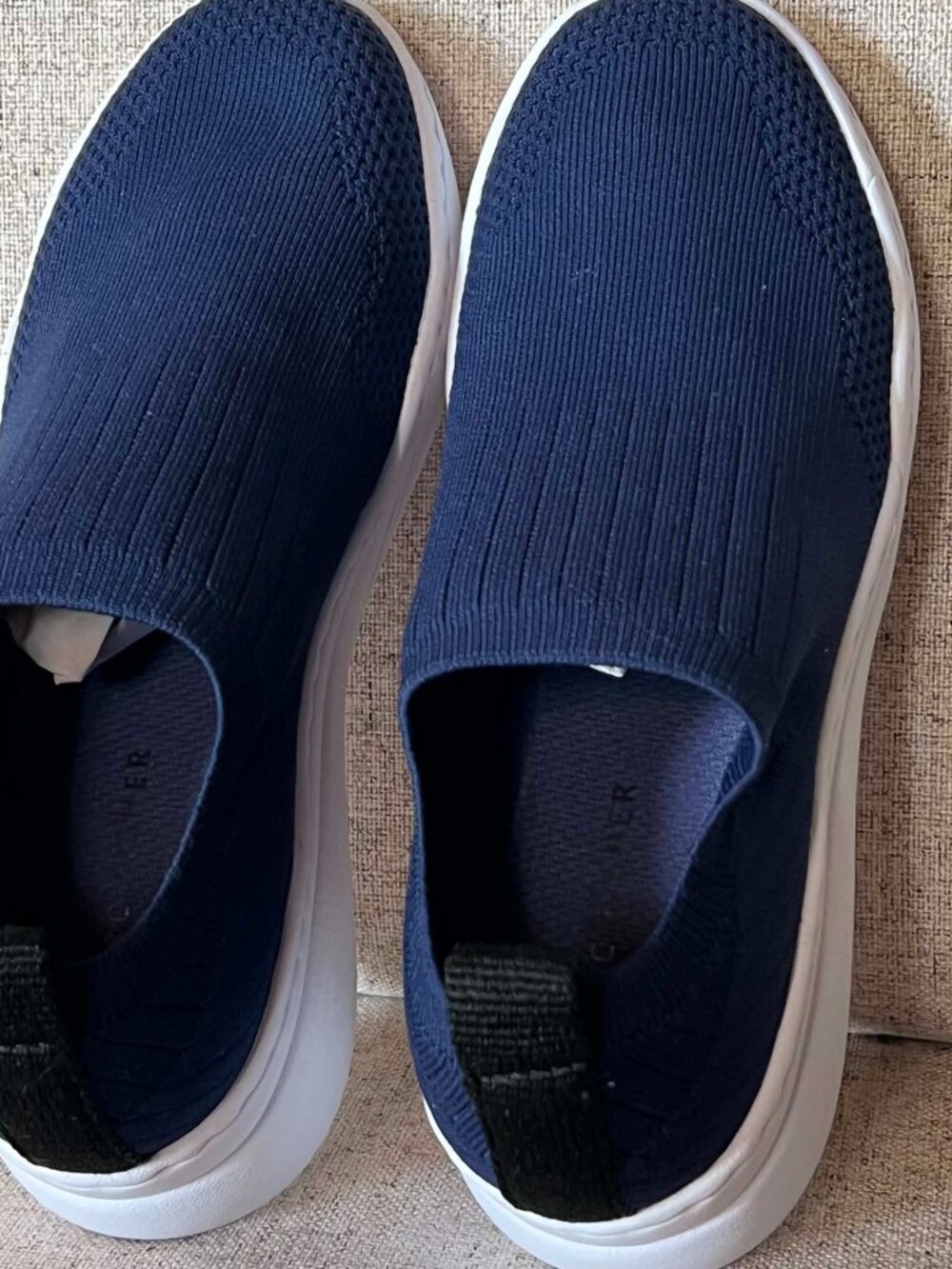 Marc Fisher Jenic Knit Sneaker Slip-On Navy Size 5 1/2